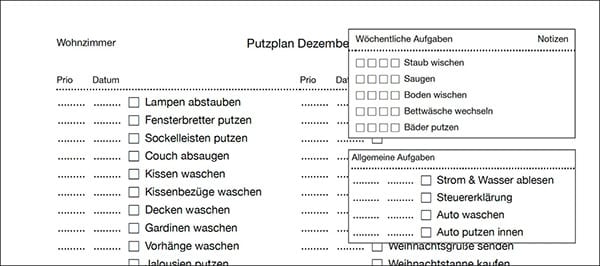 Vorschau des Putzplans