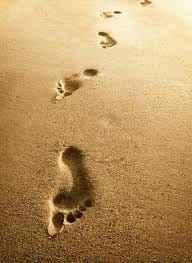 footprints in the sand
