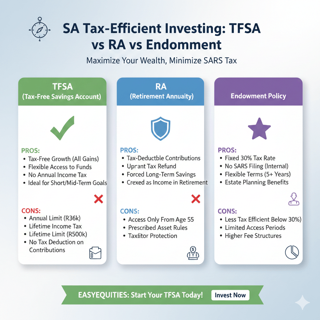 Comparison of tax-efficient investing SA vehicles