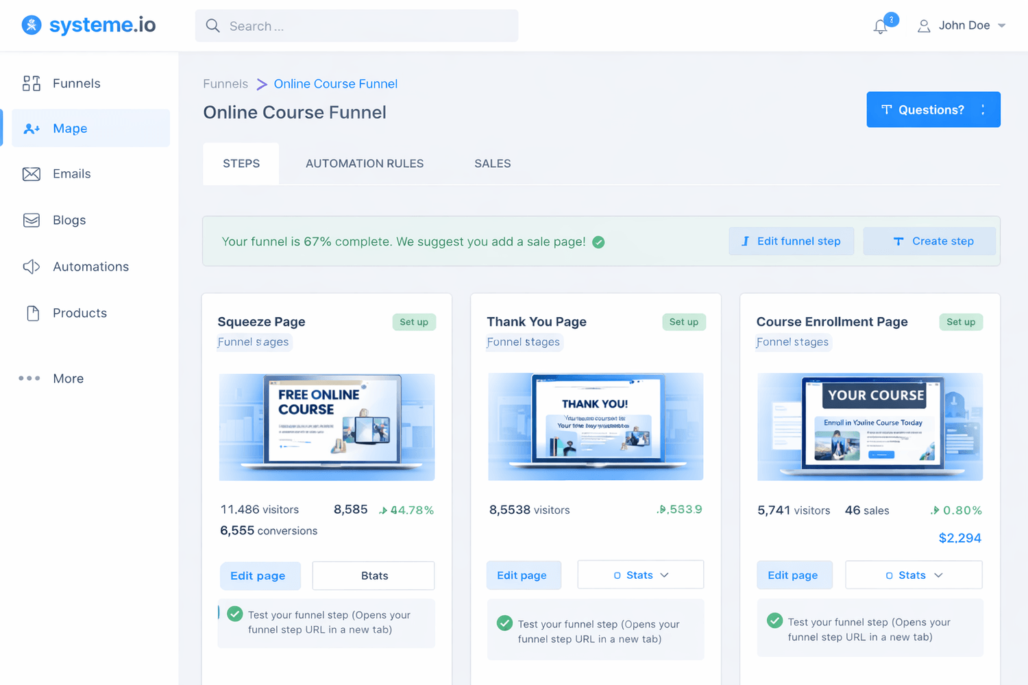 Using systeme.io to create digital assets and passive income in South Africa