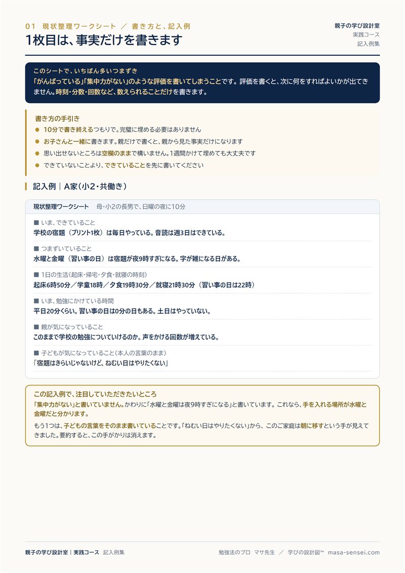 副教材2｜記入例集 3家庭