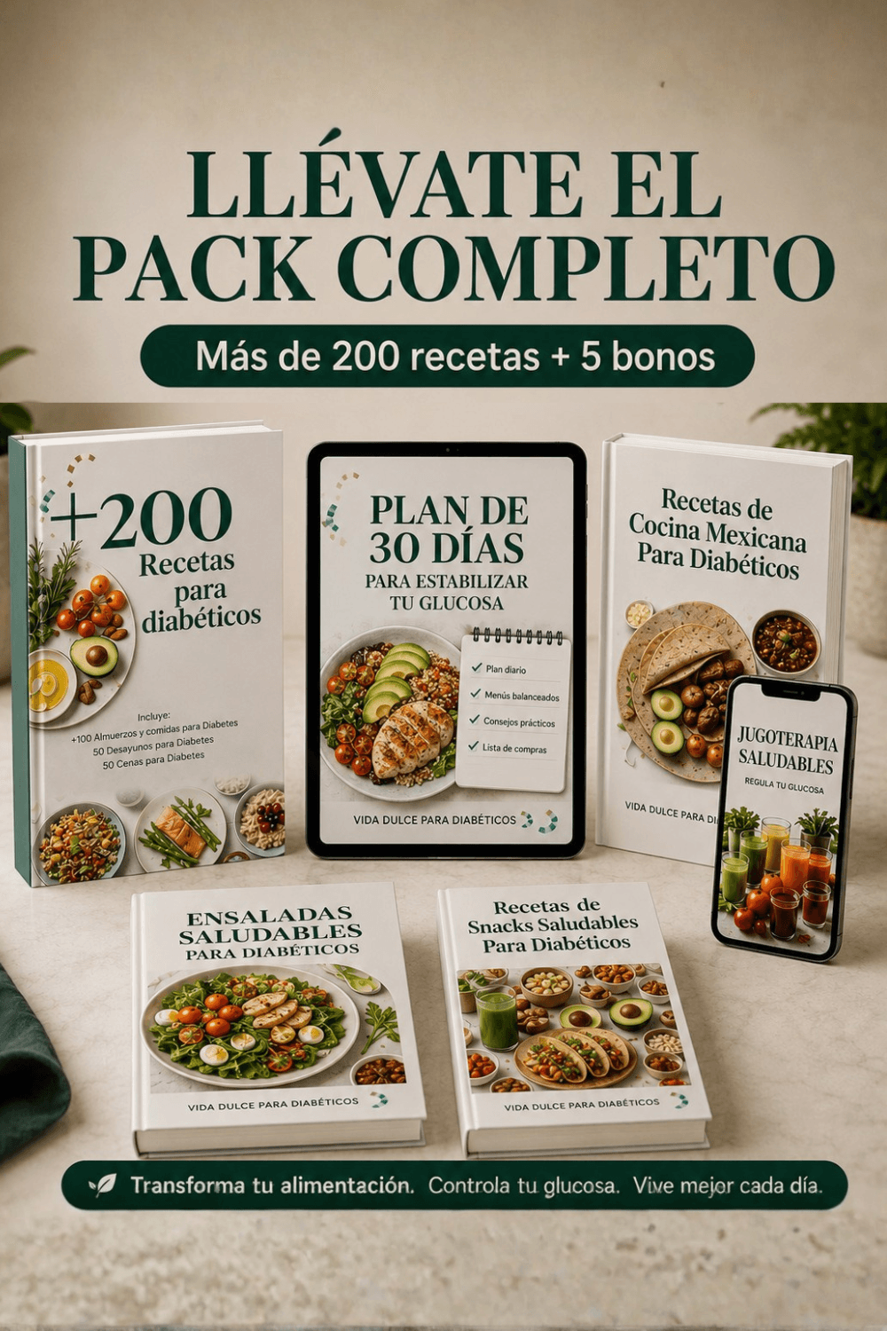 Pack completo — Recetario para Diabéticos