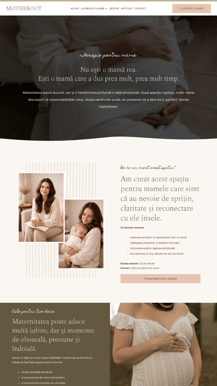 Motheroot Systeme.io Website Template 12