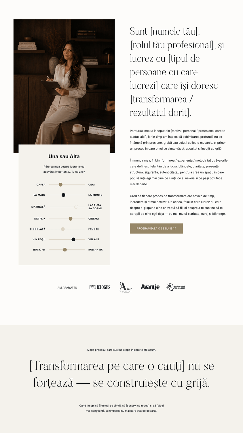 Universal Systeme.io One Page Website 02