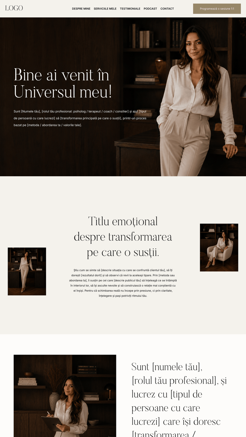 Universal Systeme.io One Page Website 01
