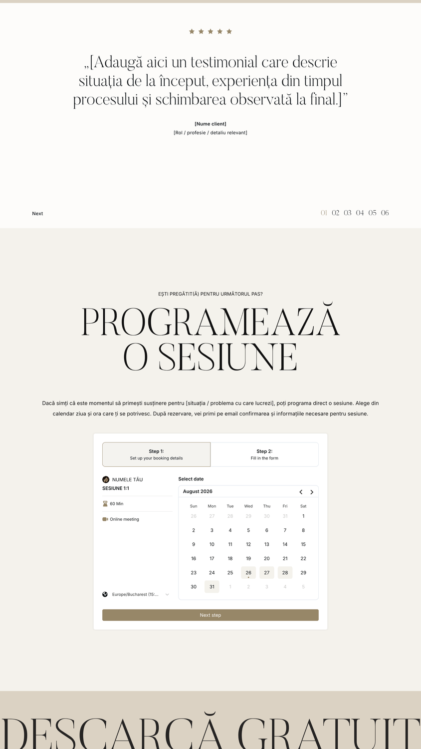 Universal One Page Systeme.io Website Template 04