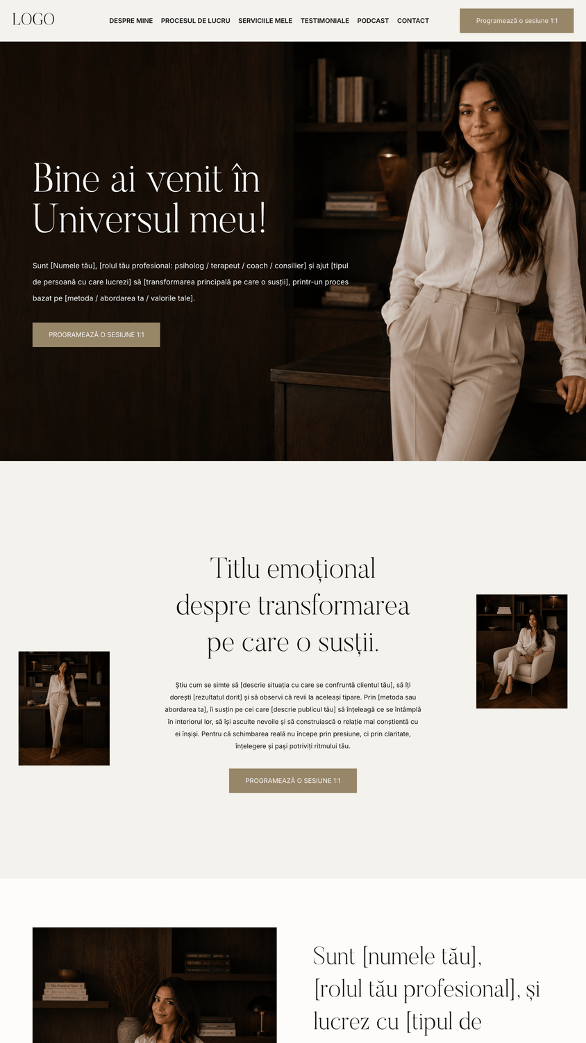 Universal One Page Systeme.io Website Template 01