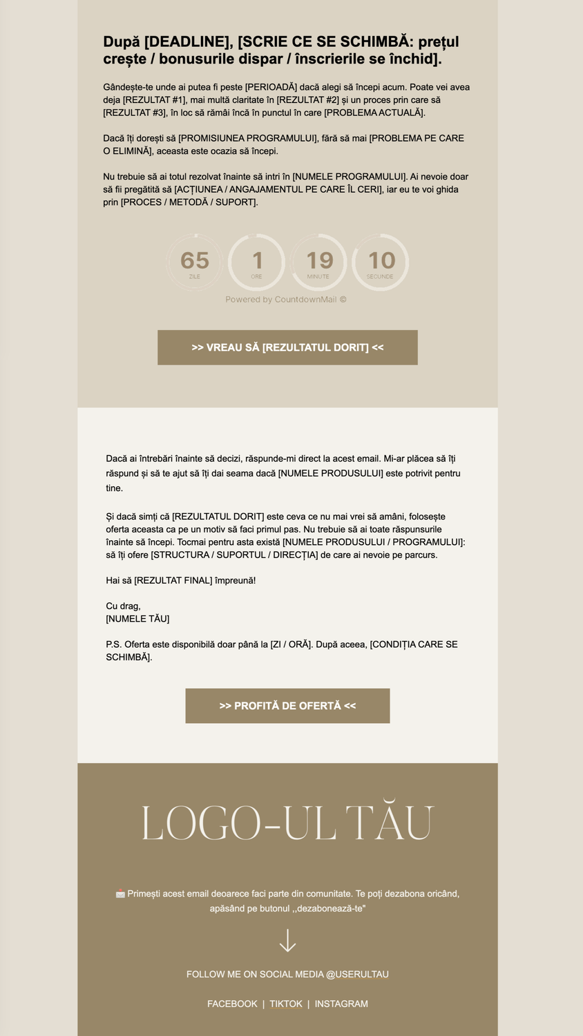 Universal Systeme.io Email Marketing Templates 05