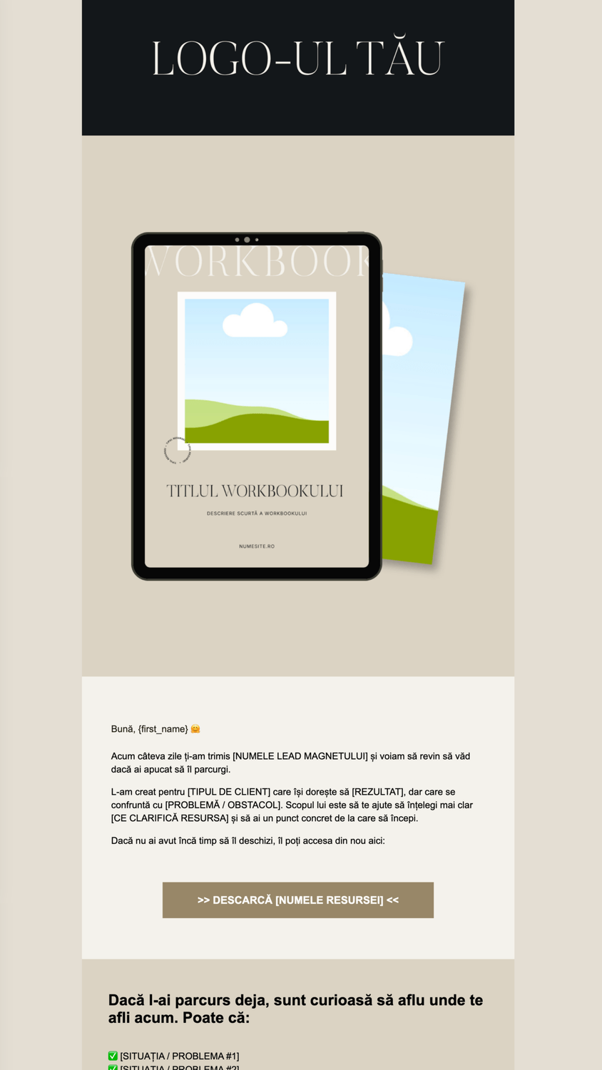 Universal Systeme.io Email Marketing Templates 01