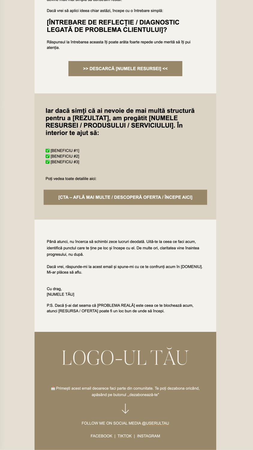 Universal Systeme.io Email Marketing Templates 13