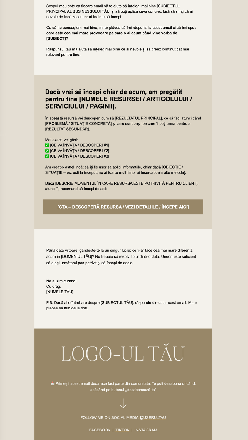 Universal Systeme.io Email Marketing Templates 15