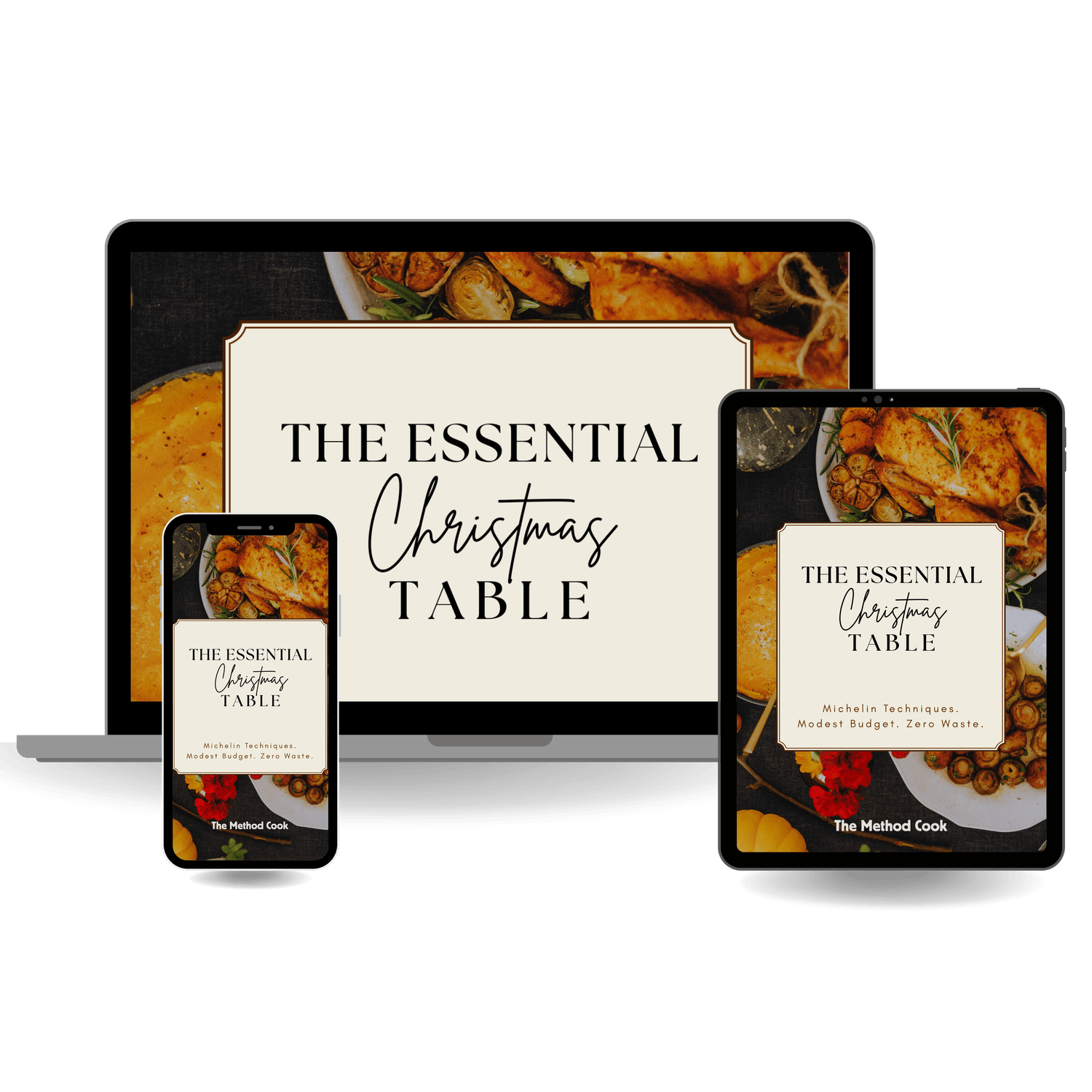 Mockup del libro 'The Essential Christmas Table'