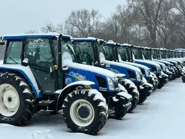 Snow removal tractor fleet from Quesnel Snow Removal providing residential and commercial services