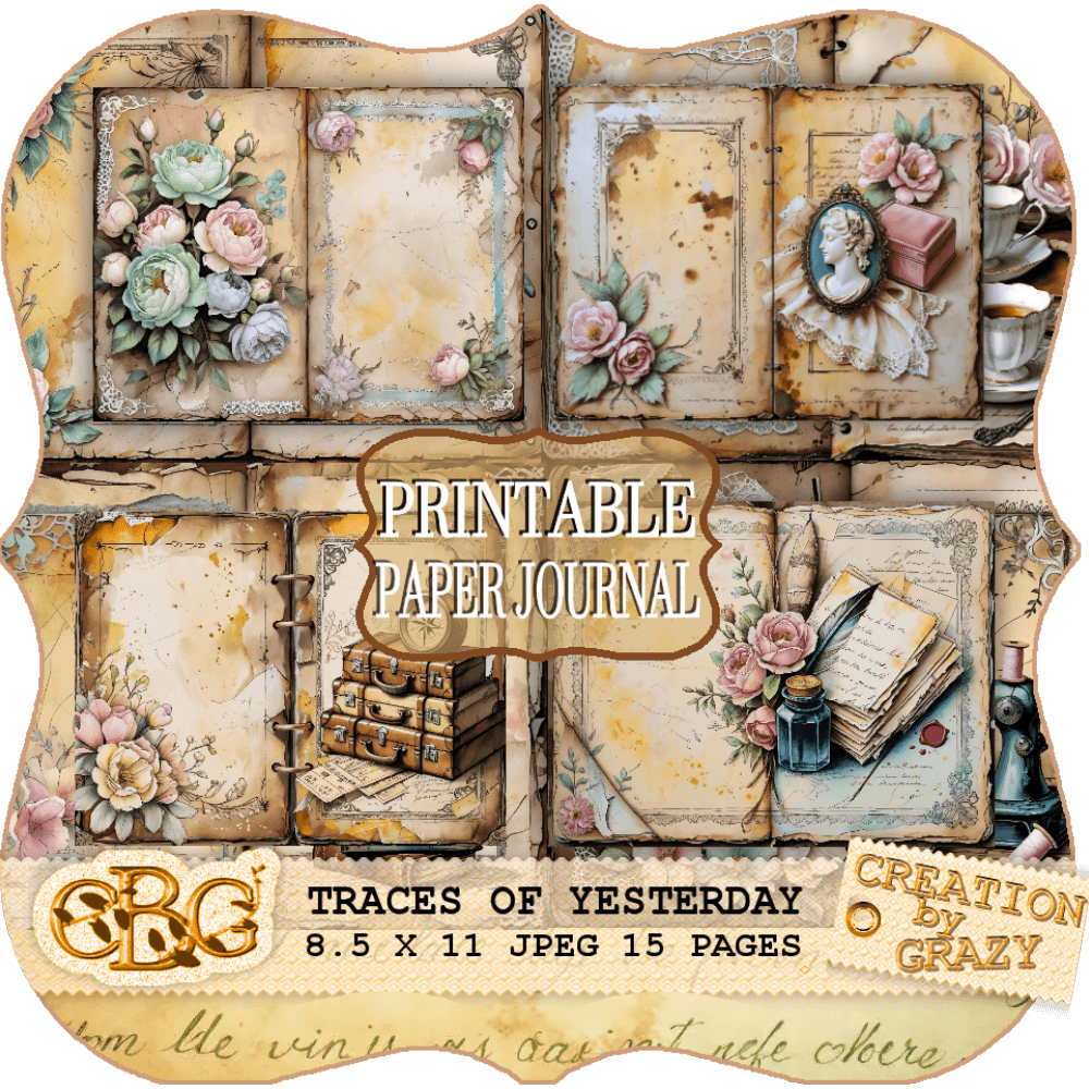 Traces of Yesterday – Shabby Chic Junk Journal Kit