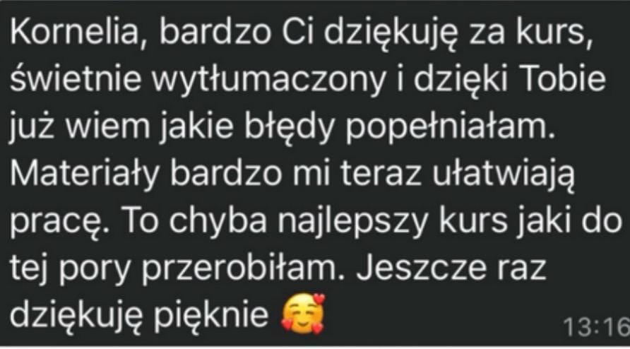 Opinia kursantki 4
