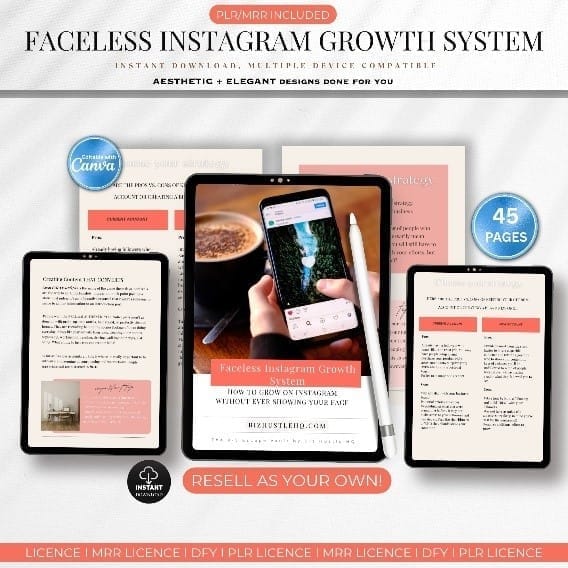 Faceless Instagram Growth System (PLR/MRR)
