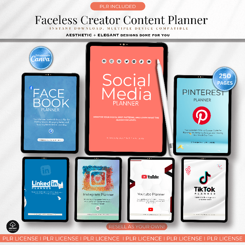 Faceless Creator Content Planner (PLR)