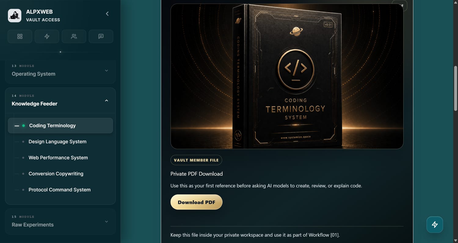 Systemize Space Vault Knowledge Library and Knowledge Feeder for Systeme.io AI workflow