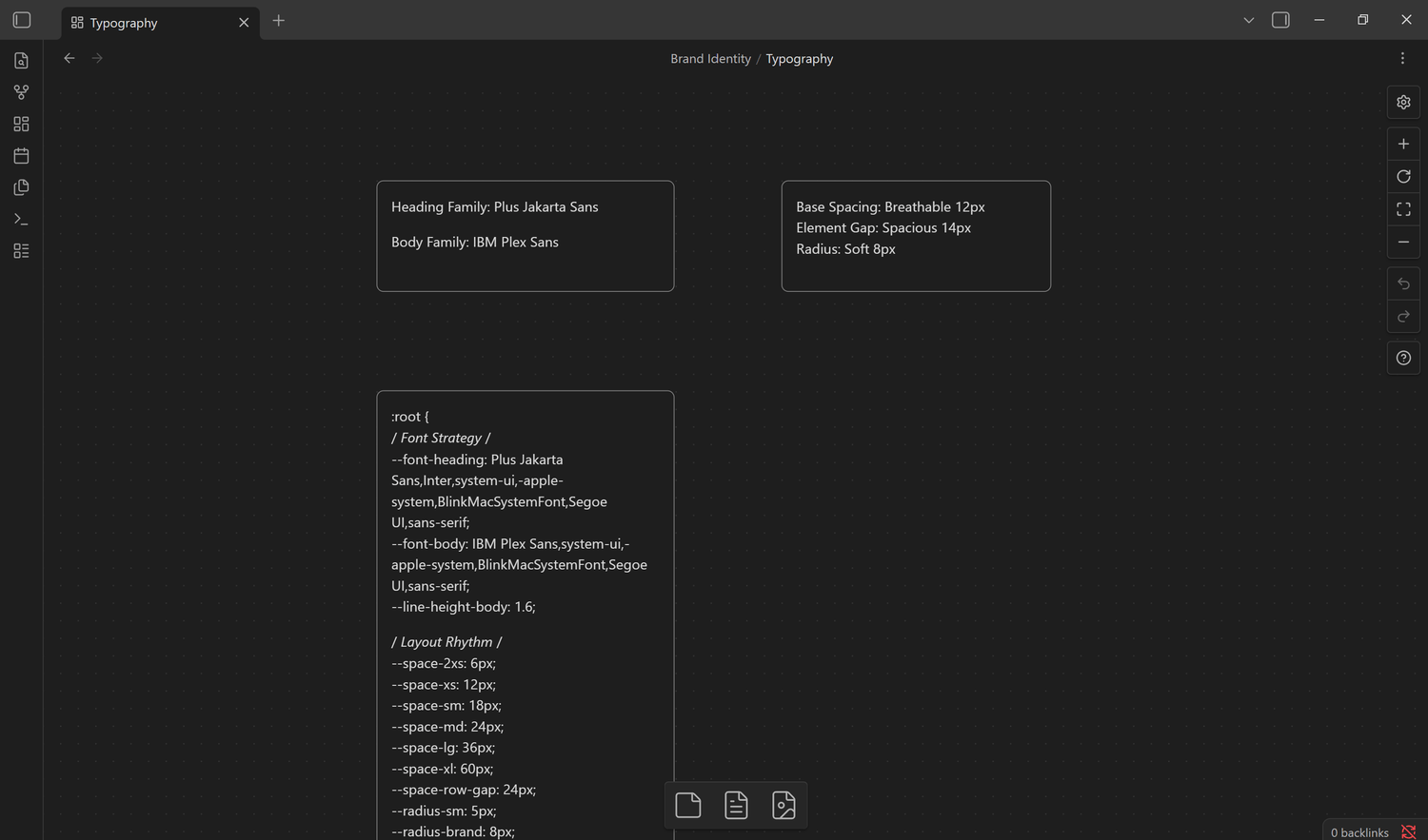Brand DNA Typography Guide in Obsidian