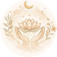 lotus flower held in hands representing fertility and reproductive health