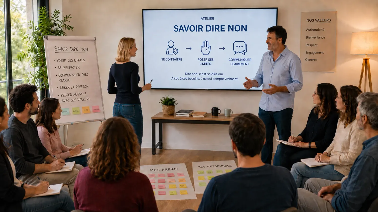 Marion et Bruno atelier apprendre a dire non
