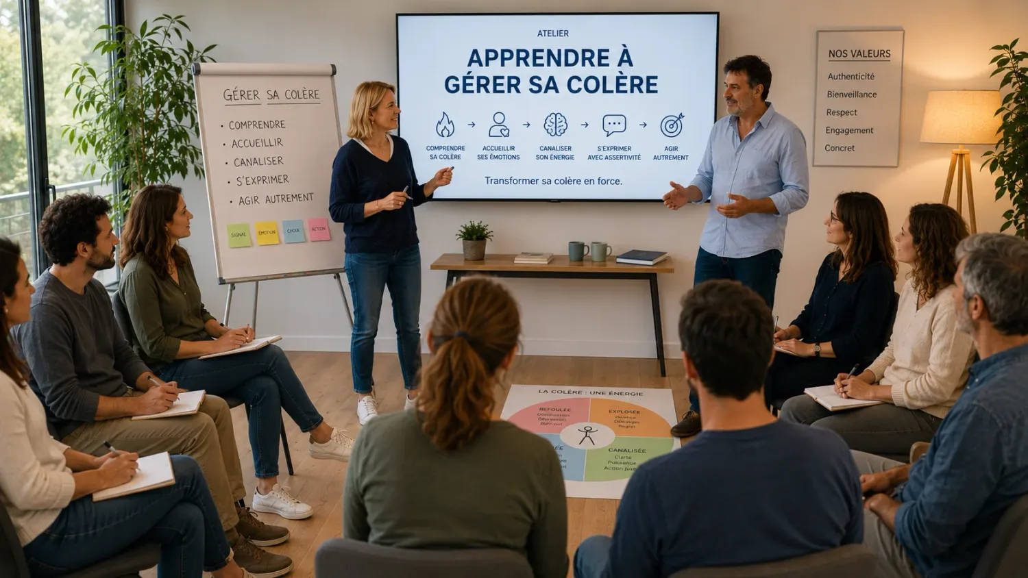 Marion et Bruno atelier gérer sa colère