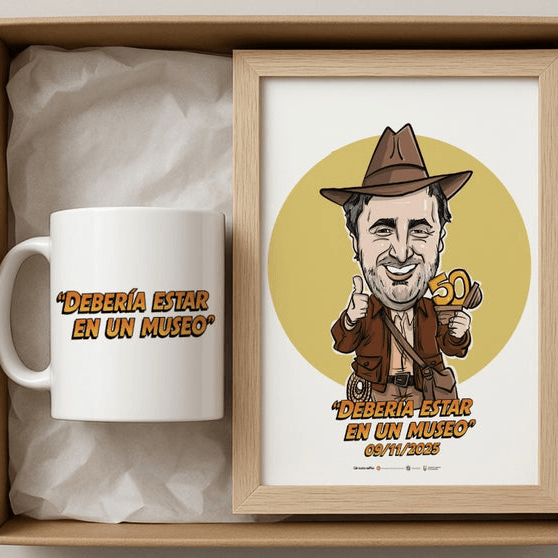 Pack Premium: Caricatura + Taza + Marco A5