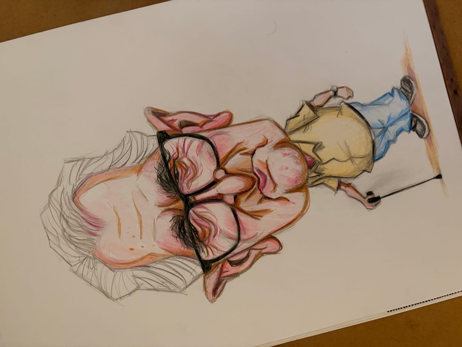 caricatura dibujada a lapiz