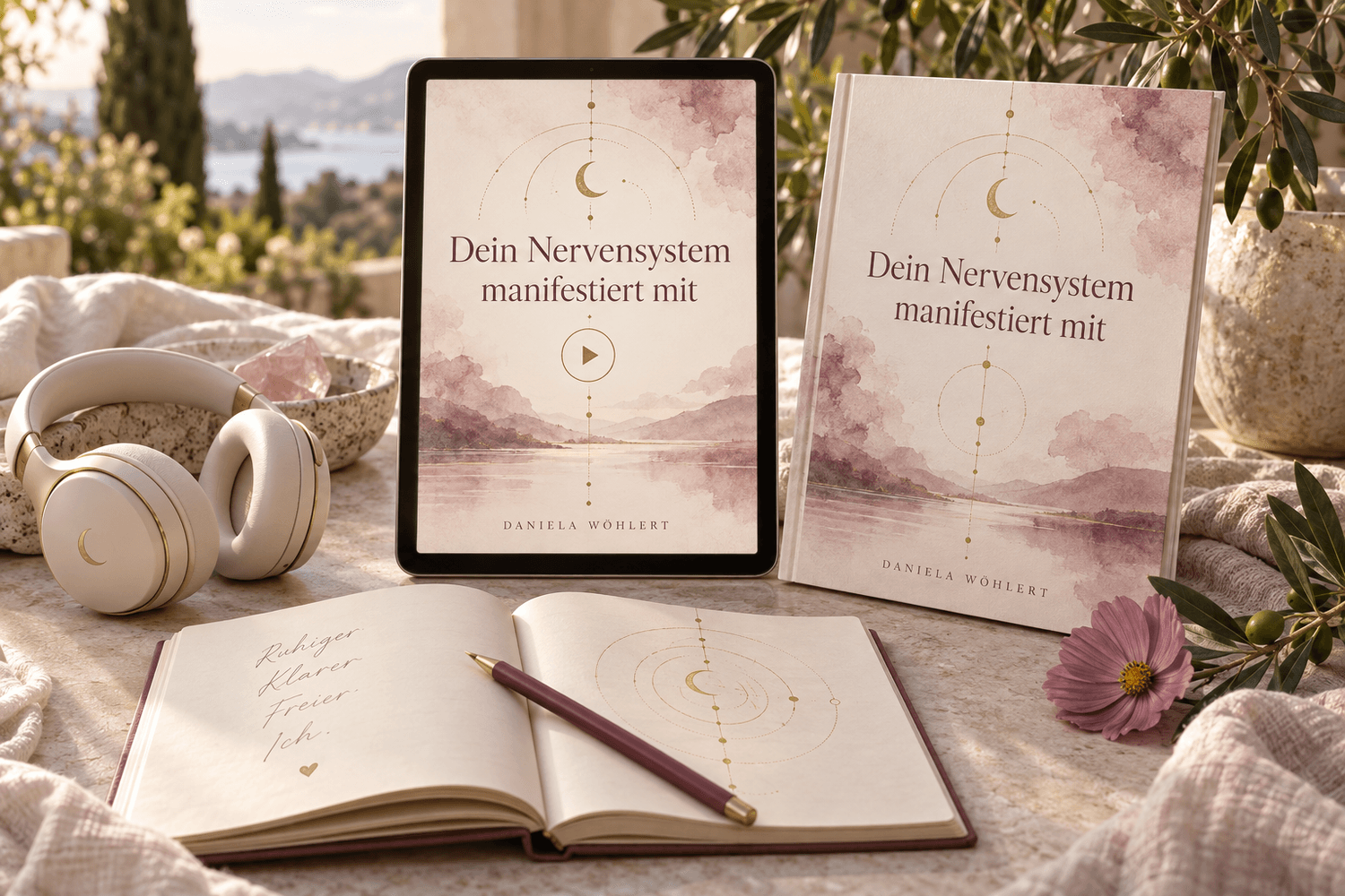 Dein Nervensystem manifestiert mit – Workbook, Hypnosen und Kursmaterialien