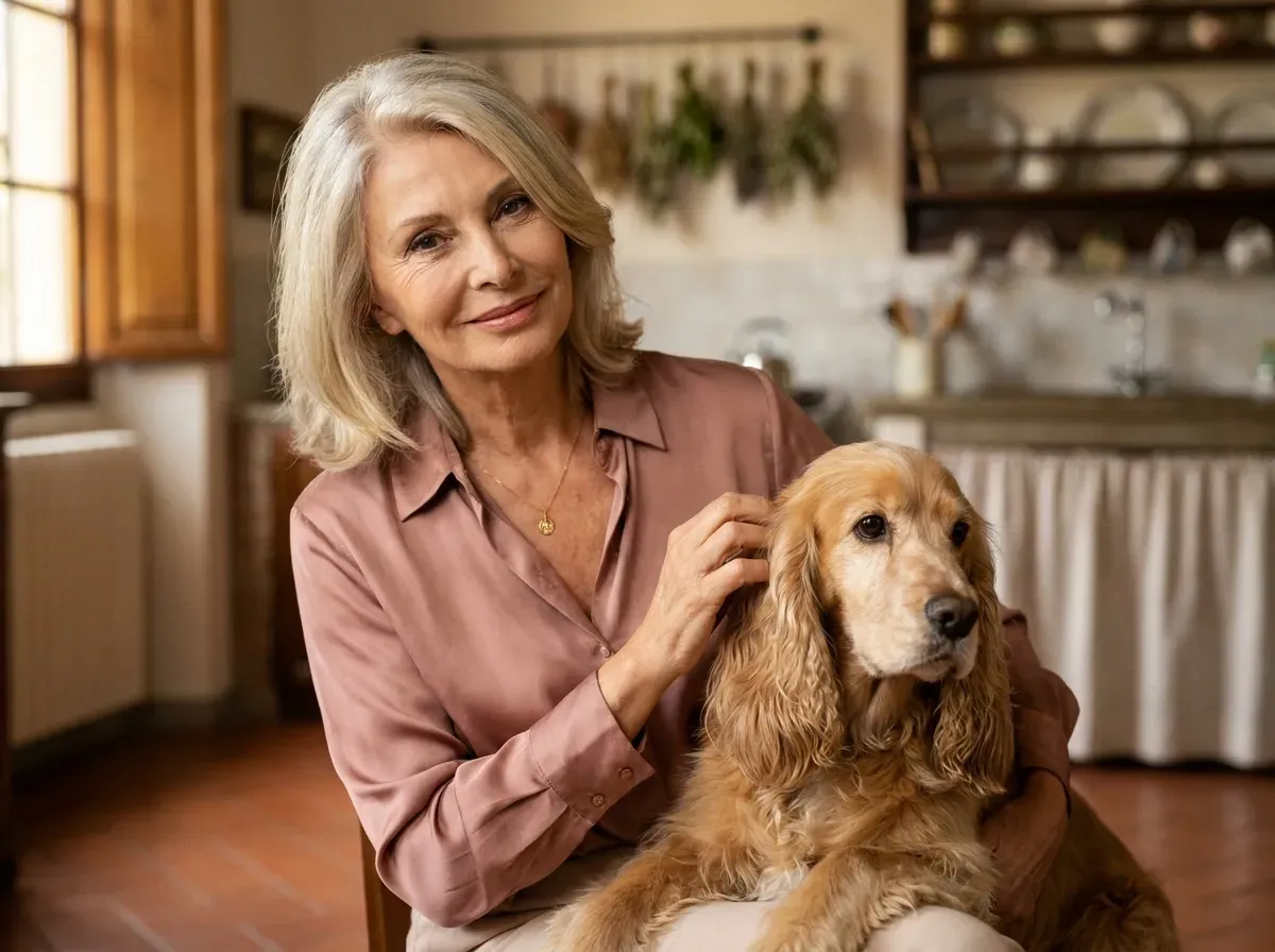 Francesca T. con la sua Cocker Spaniel Camilla