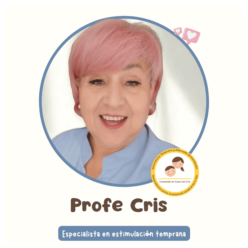 Profe Cris especialista en estimulación temprana y desarrollo infantil