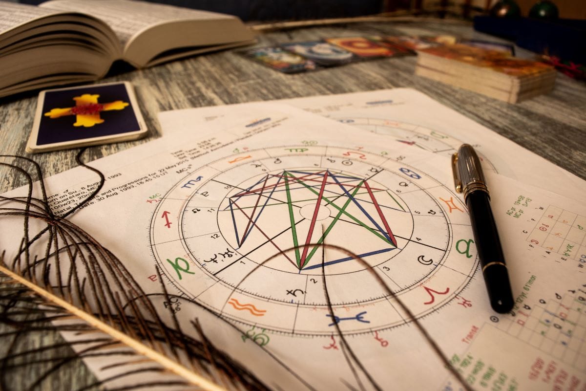 Natal chart illustration
