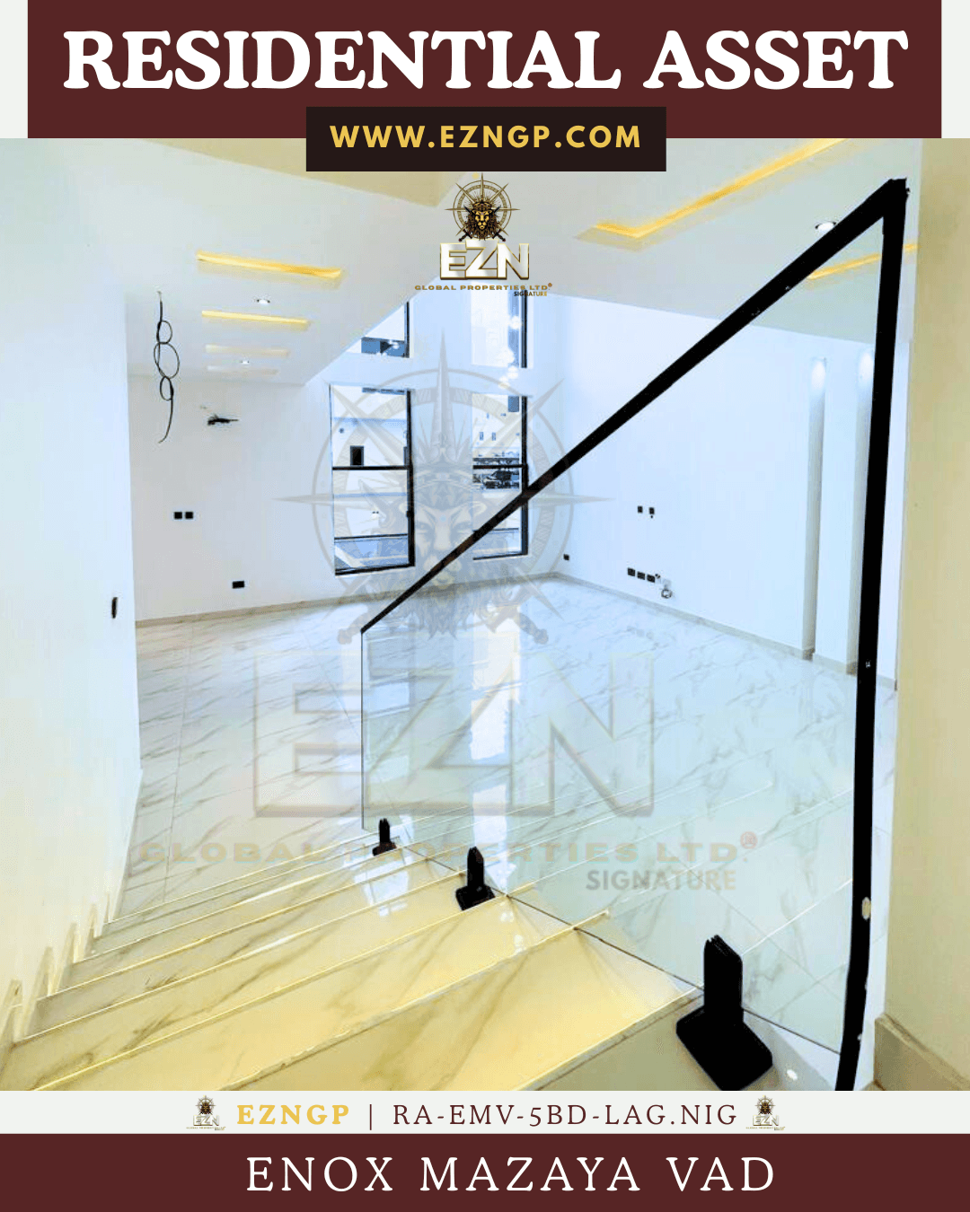EZNGP Architectural grand entrance of Enox Mazaya Vad, showcasing wealth dominance and aesthetic superiority in Nigerian real estate.