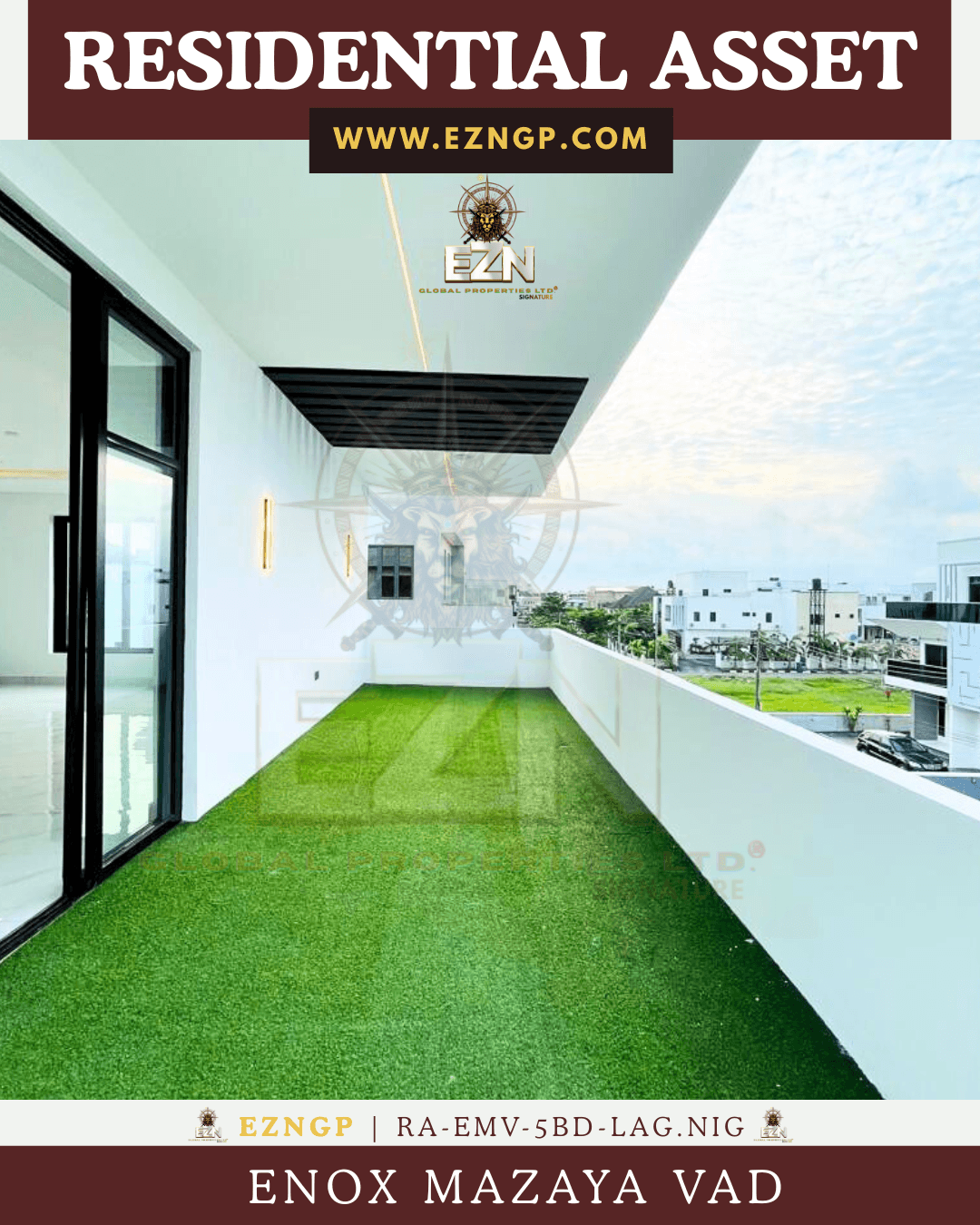 EZNGP Full aerial view of Enox Mazaya Vad estate, the premier tactical retreat and commercial yield asset in the Nigerian luxury market.