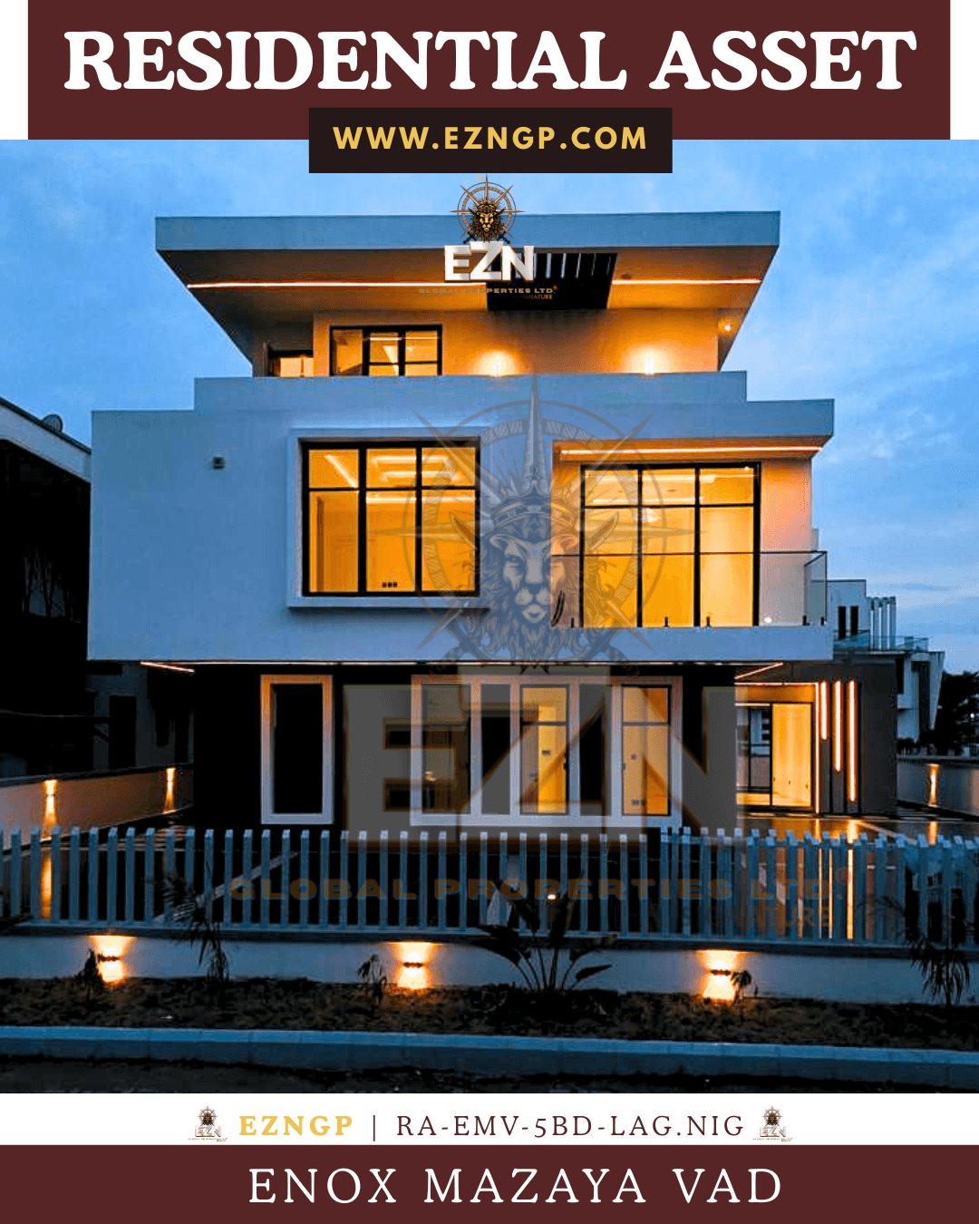 EZNGP Full aerial view of Enox Mazaya Vad estate, the premier tactical retreat and commercial yield asset in the Nigerian luxury market.