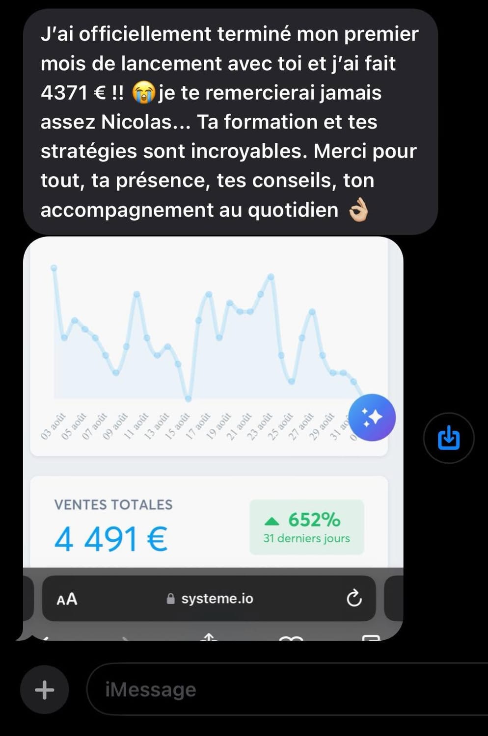 Capture résultat