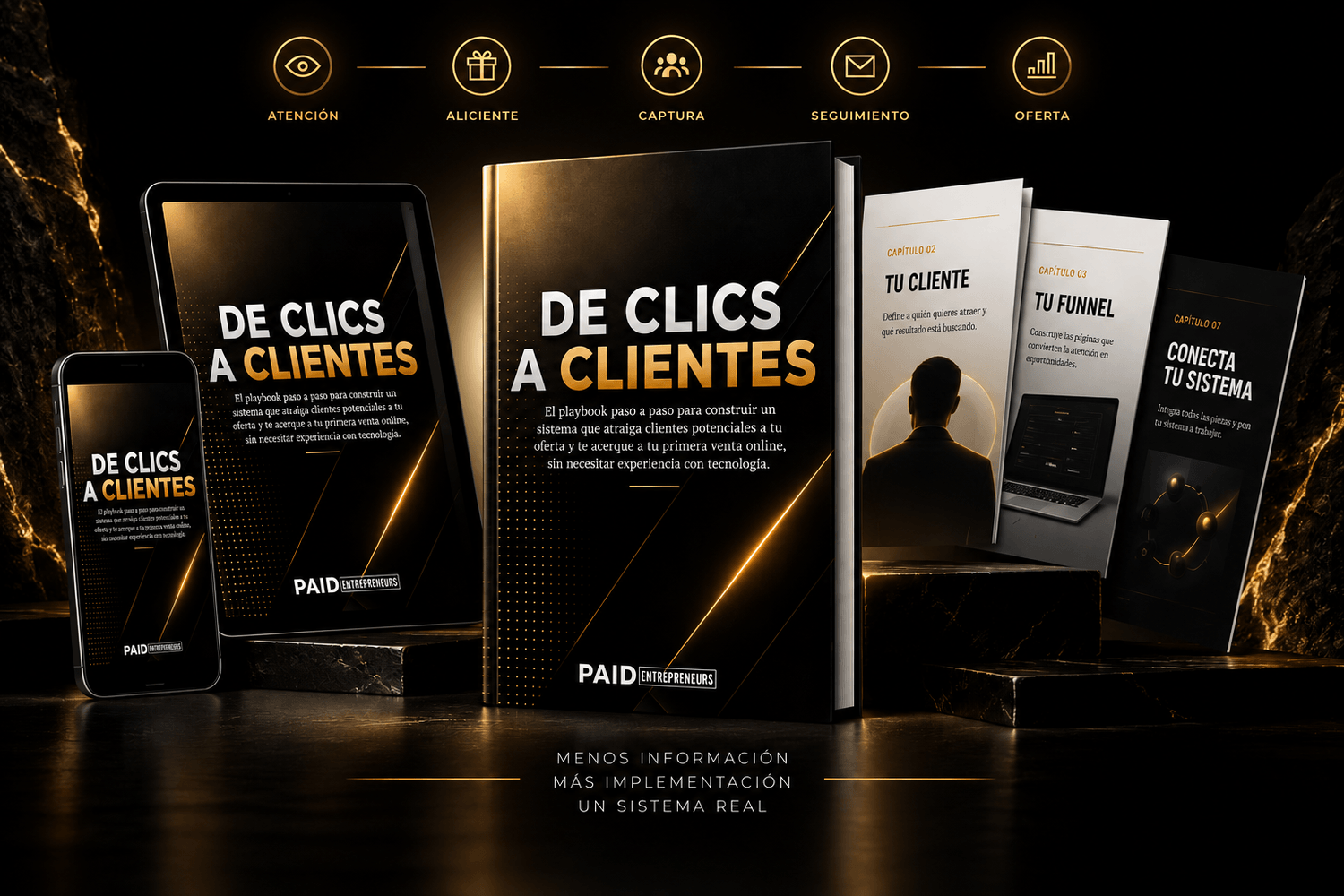 Mockup premium de De Clics a Clientes