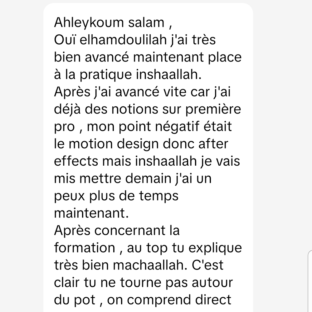 Retour client Rikta 1