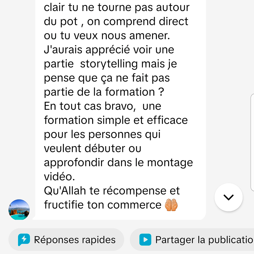 Retour client Rikta 2