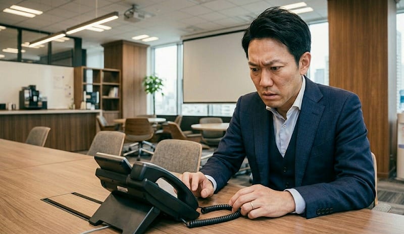 電話にでることに恐怖を感じる男性