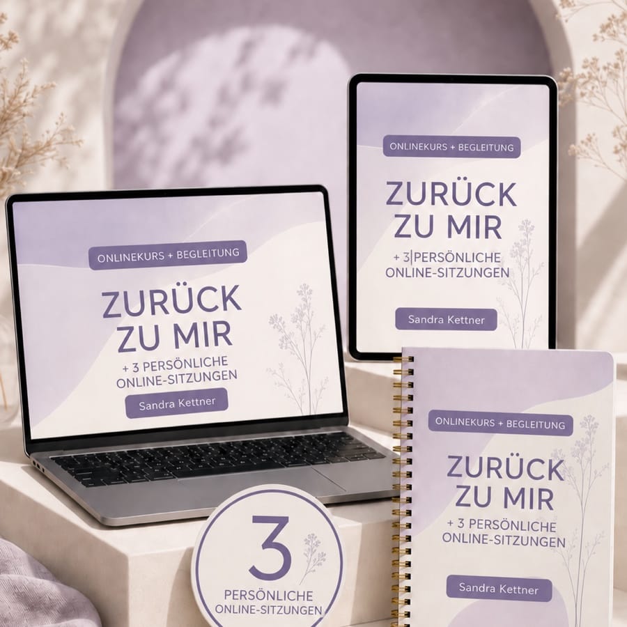 Onlinekurs Zurück zu mir mit drei persönlichen Online-Sitzungen