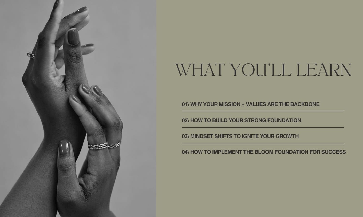 The BLOOM Foundation Lesson + Workbook