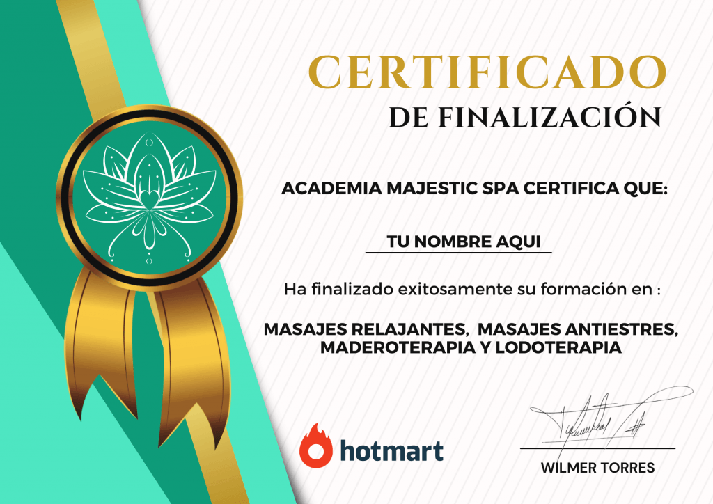 Certificado Masajista Master