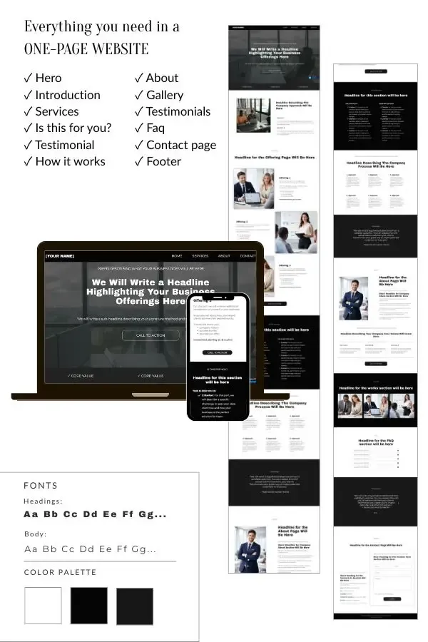 Obsidian Velvet Collection - Premium One-Page Website Template