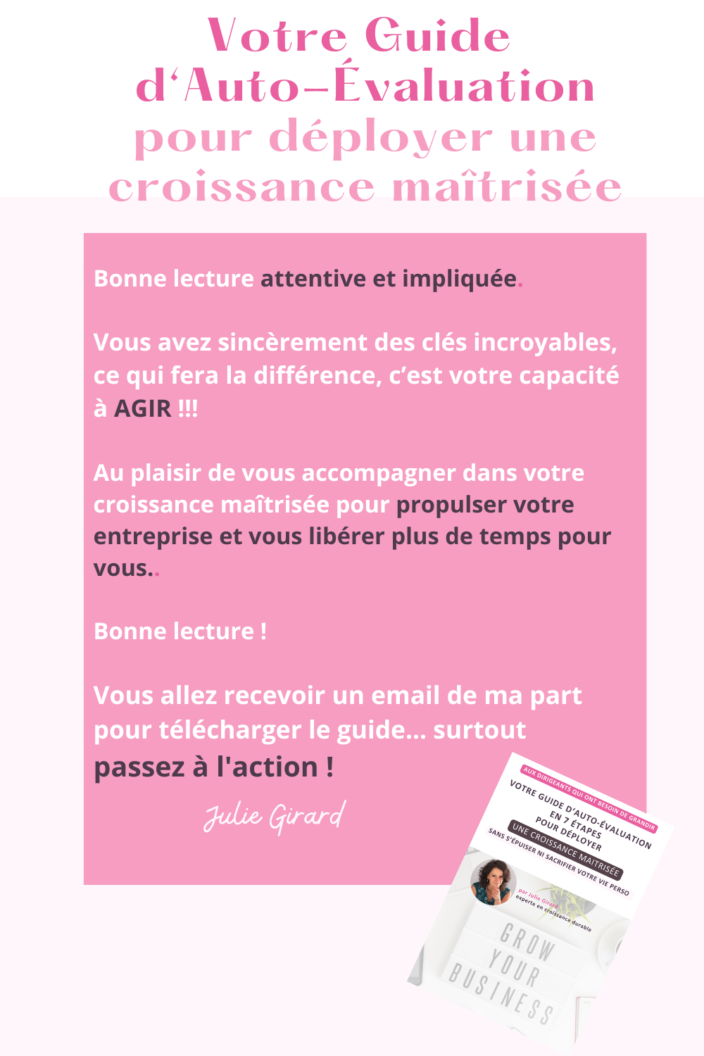 Guide d'auto Evlaution - You Up Julie Girard 