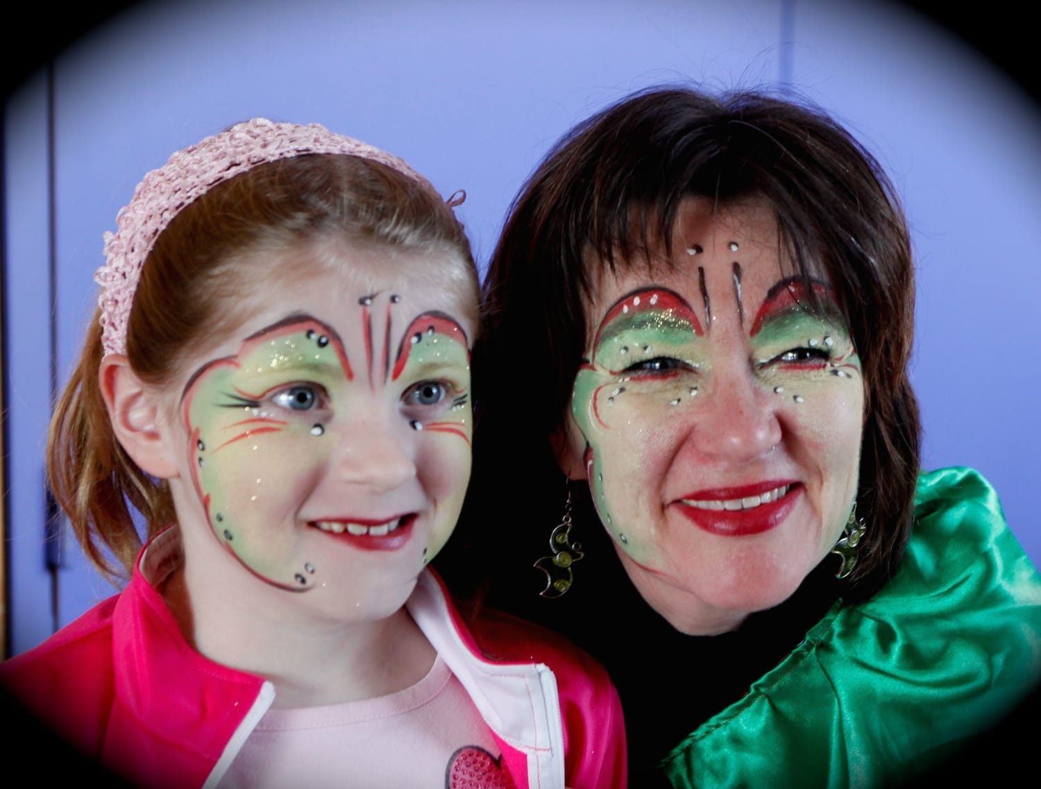 Exemple de maquillage enfant papillon et fleurs