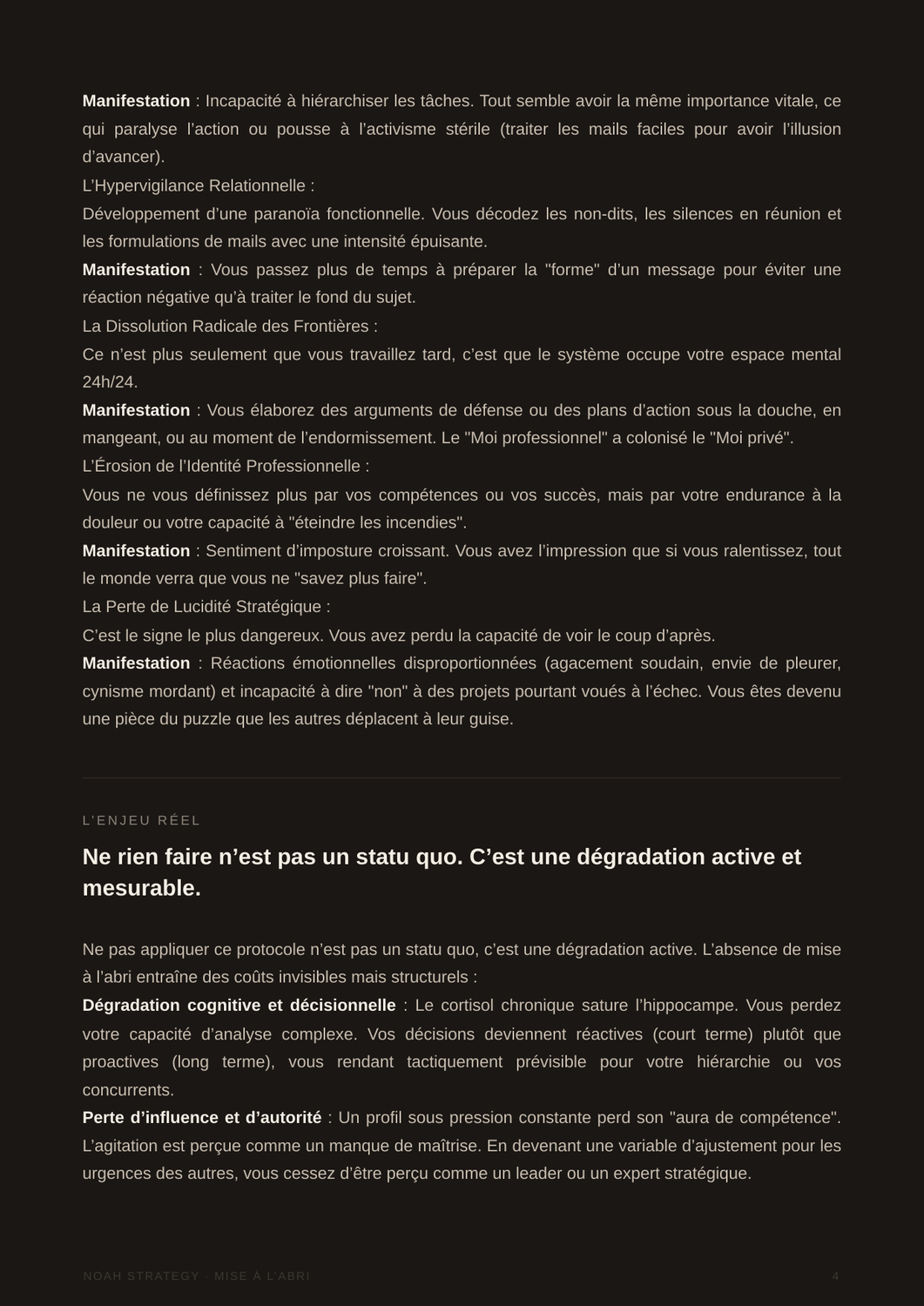 Les 5 signes de diagnostic
