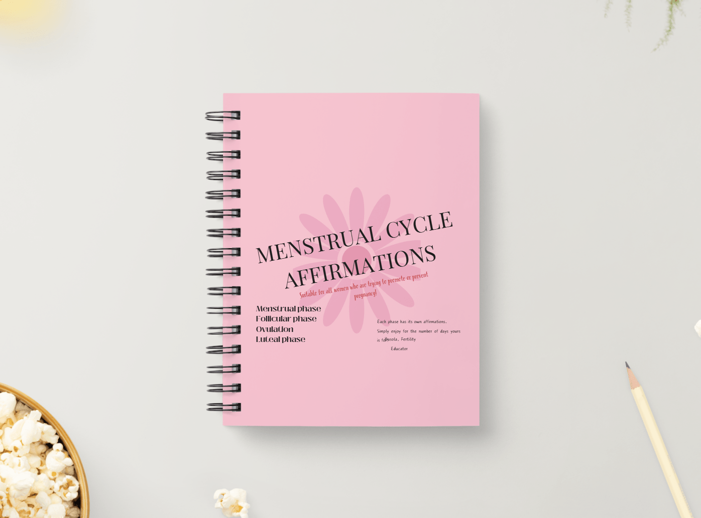 Menstrual Cycle Affirmations Book Journal