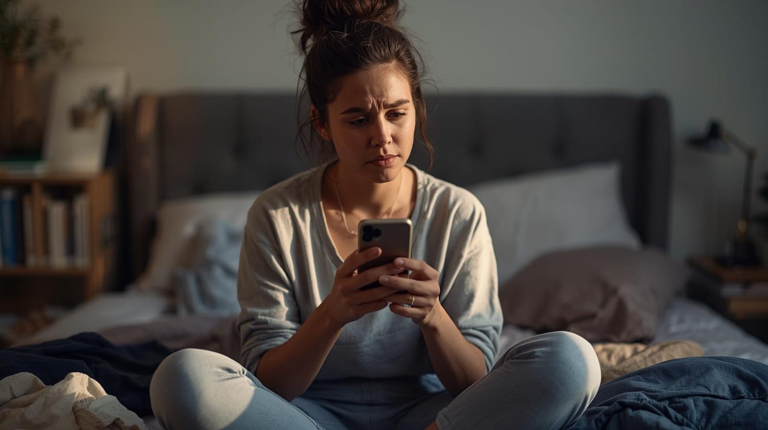 Young woman frustrated trying to understand her cycle