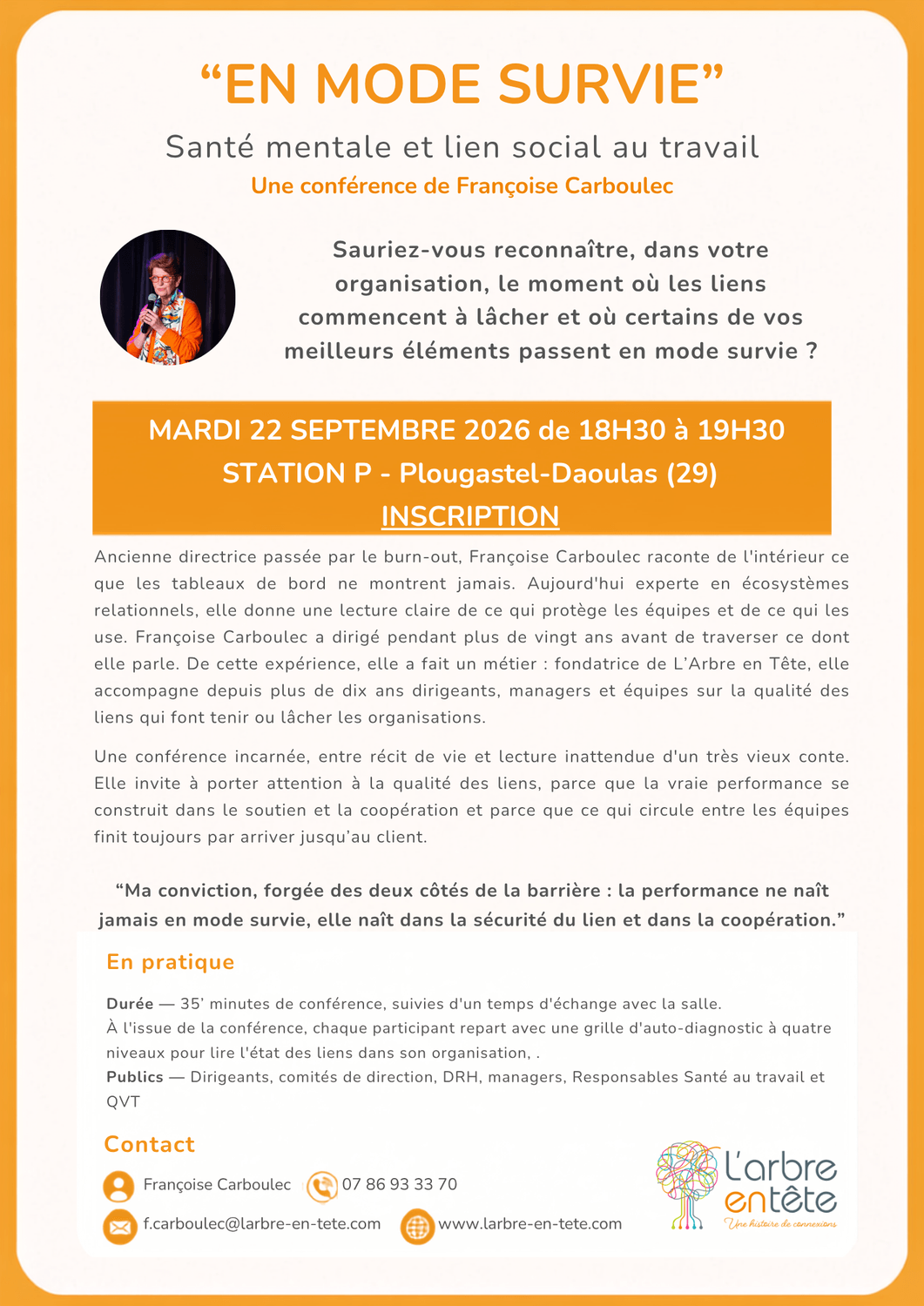Conférence "En mode survie" - Brest